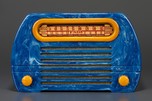 FADA 659 ’Temple’ Catalin Radio in Lapis-Lazuli Blue Swirl and Yellow